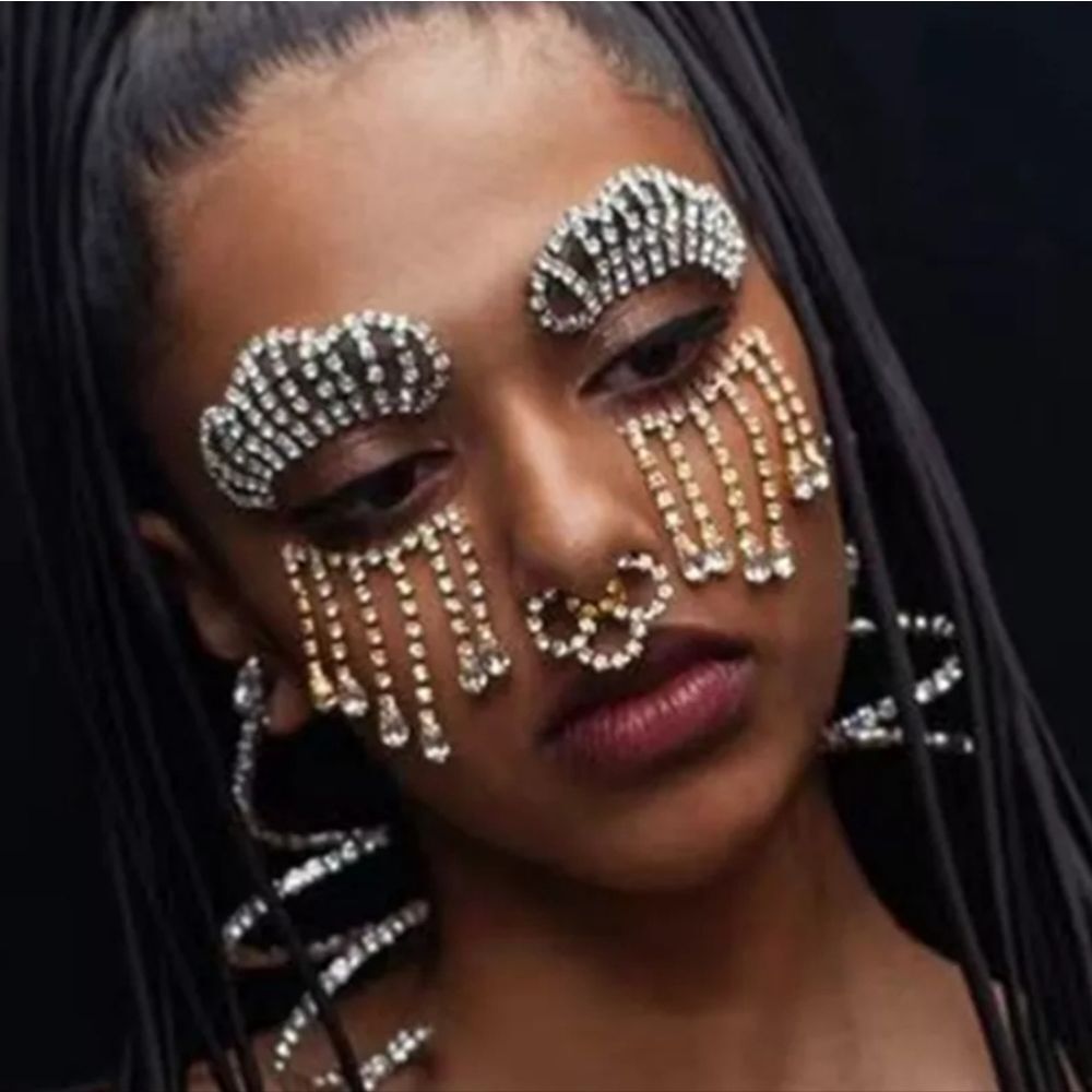 NWOT Festival Face Jewelry 2 piece set